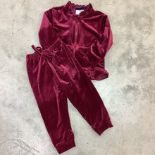 Load image into Gallery viewer, VELVET TRACKSUIT MAGENTA
