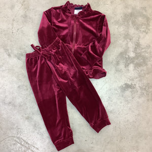 VELVET TRACKSUIT MAGENTA