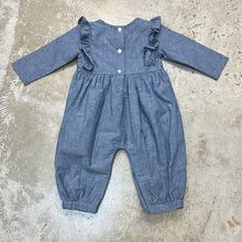 Load image into Gallery viewer, CHAMBRAY L/S GIRLS ROMPER
