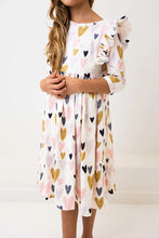 Load image into Gallery viewer, I HEART YOU RUFFLE TWIRL DRESS
