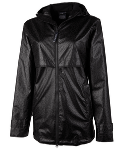 NEW ENGLAND RAIN JACKET - BLACK LEOPARD