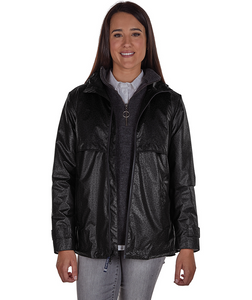 NEW ENGLAND RAIN JACKET - BLACK LEOPARD