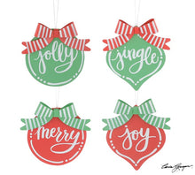 Load image into Gallery viewer, WOOD ORNAMENT WITH CHRISTMAS MESSAGES
