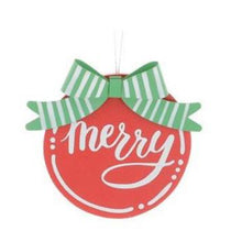 Load image into Gallery viewer, WOOD ORNAMENT WITH CHRISTMAS MESSAGES
