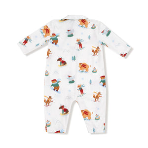 WINTER ANIMALS SPORTS POLO ROMPER