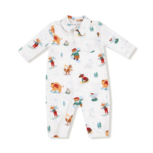 Load image into Gallery viewer, WINTER ANIMALS SPORTS POLO ROMPER
