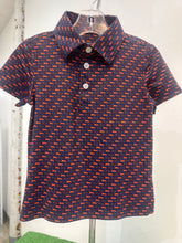 Load image into Gallery viewer, TIGER THEMED BLUE/ORANGE PERFORMANCE POLO YOUTH
