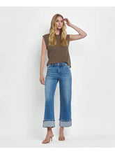 Load image into Gallery viewer, FLYING MONKEY MOORLAND CUFF WIDE LEG JEANS
