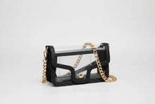Load image into Gallery viewer, CLEAR GAME DAY STADIUM SHOULDER BAG - BLACK
