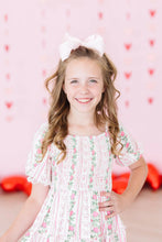 Load image into Gallery viewer, ROSEBUD BOWS SMOCKED RUFFLE DRESS
