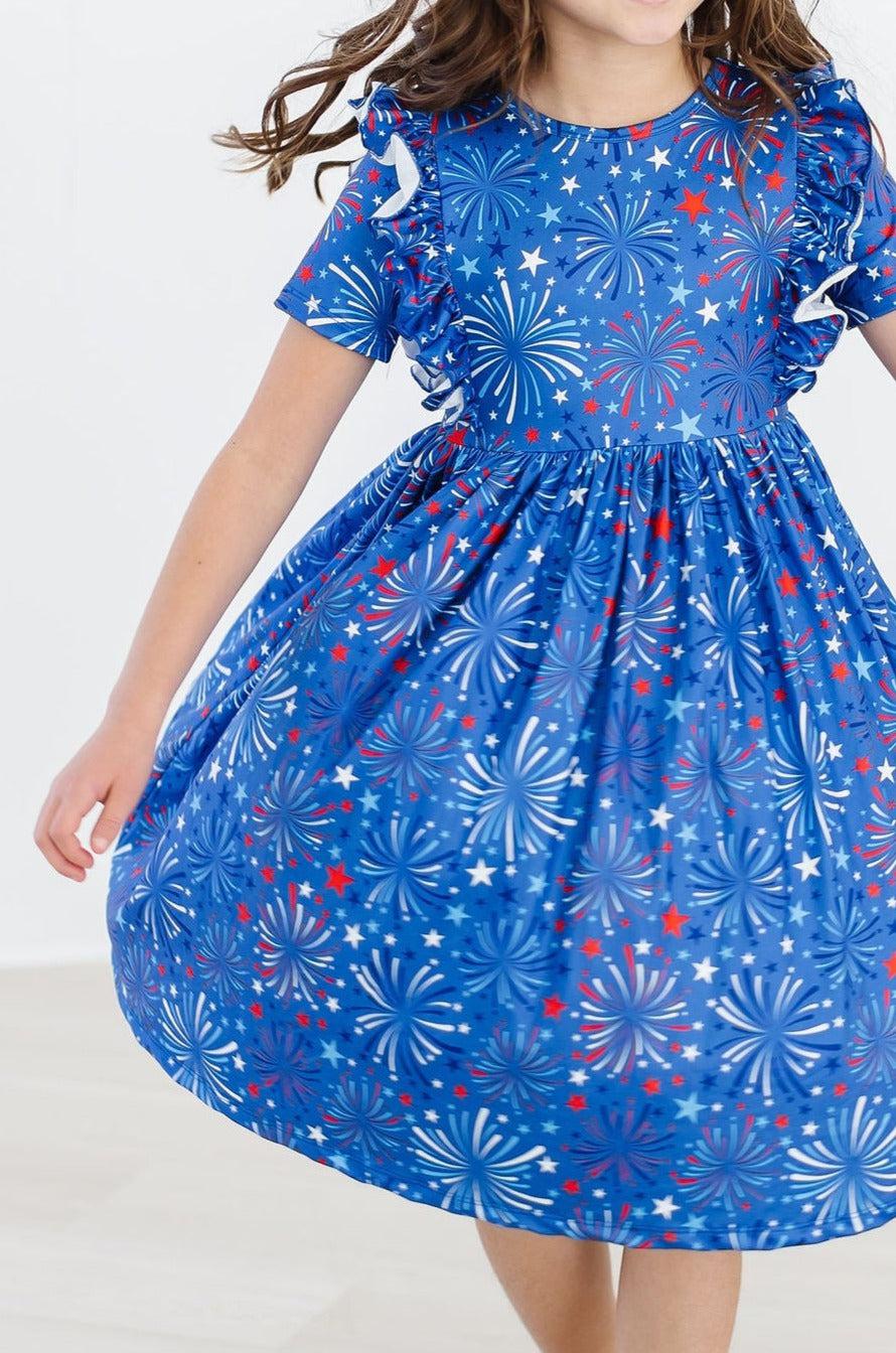 SPARK-TACULAR RUFFLE TWIRL DRESS