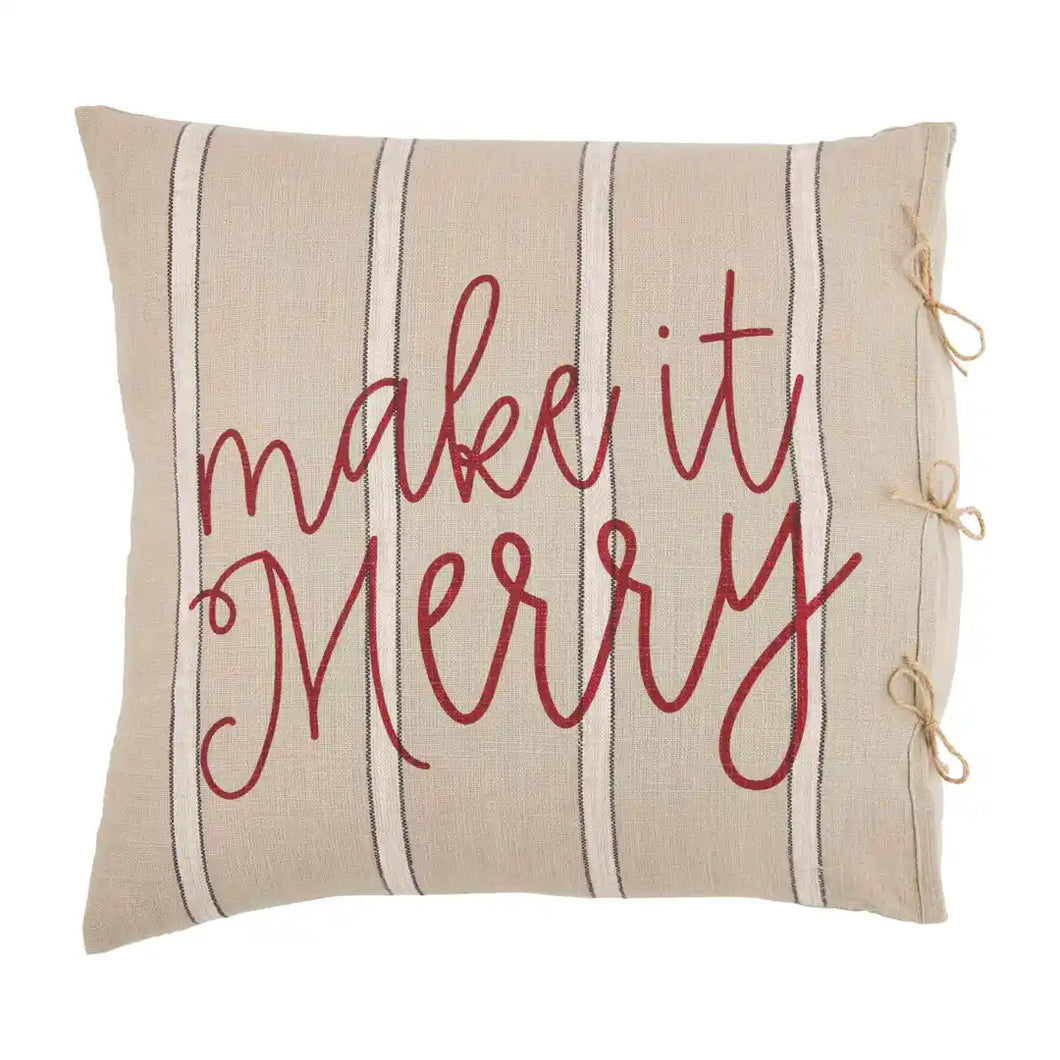 MAKE IT MERRY WOVEN PILLOW