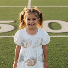 Load image into Gallery viewer, CHEER SPARKLE APPLIQUE DRESS

