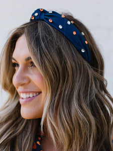 HEADBAND KRISTA NAVY/ORANGE