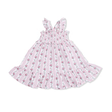Load image into Gallery viewer, ROSE TRELLIS SMOCKED RUFFLE SUNDRESS &amp; BLOOMER
