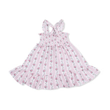 Load image into Gallery viewer, ROSE TRELLIS SMOCKED RUFFLE SUNDRESS &amp; BLOOMER
