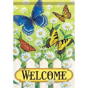 BRIGHT BUTTERFLIES GARDEN FLAG