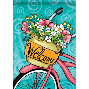 SPRING BIKE LARGE HOUSE FLAG