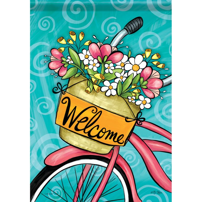 SPRING BIKE LARGE HOUSE FLAG