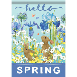 HELLO SPRING LARGE HOUSE FLAG