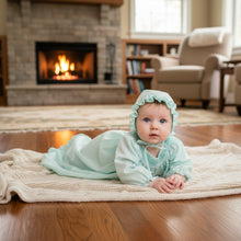Load image into Gallery viewer, ELLIE SMOCKED MINT CONVERTIBLE ROMPER
