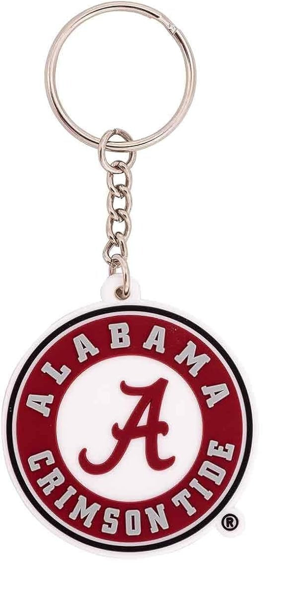 UNIVERSITY of ALABAMA RUBBER KEYCHAIN