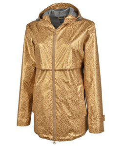 NEW ENGLAND RAIN JACKET - GOLD LEOPARD