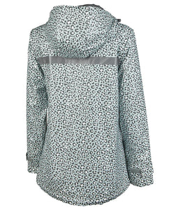 NEW ENGLAND RAIN JACKET - GREY SNOW LEOPARD