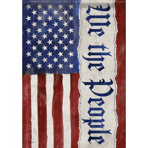 WE THE PEOPLE AMERICAN FLAG LARGE HOUSE FLAG