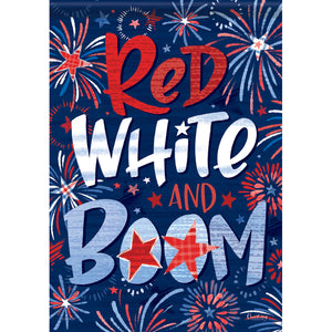 RED WHITE & BOOM LARGE HOUSE FLAG