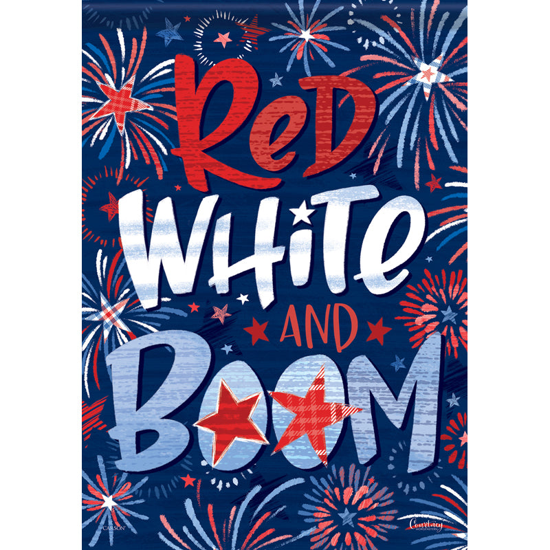 RED WHITE & BOOM LARGE HOUSE FLAG