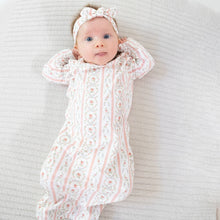 Load image into Gallery viewer, MARNIE ROSEBUD STRIPE KIMONO GOWN &amp; HEADBAND
