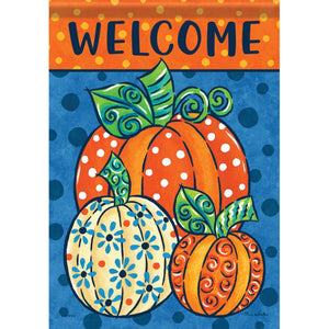 WHIMSICAL PUMPKIN - LARGE HOUSE FLAG