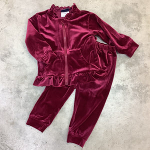 VELVET TRACKSUIT MAGENTA