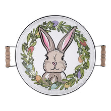 Load image into Gallery viewer, EGG WREATH BUNNY ENAMEL TRAY
