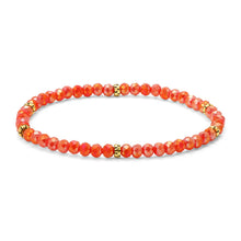 Load image into Gallery viewer, MINI CRYSTAL STRETCH BRACELET W/GOLD ACCENT
