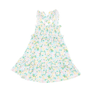 DAISIES SMOCKED RUFFLE TIERED SUNDRESS