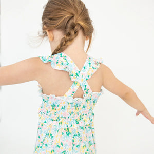 DAISIES SMOCKED RUFFLE TIERED SUNDRESS