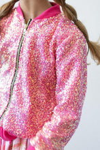 Load image into Gallery viewer, MILA &amp; ROSE HOT PINK SEQUIN JACKET
