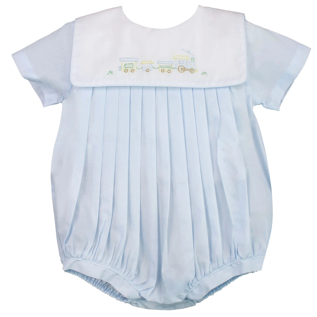 ROMPER WITH TRAIN EMBROIDERY