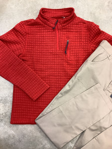 PROPERLY TIED BOYS DELTA PULLOVER RED