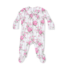 Load image into Gallery viewer, CABBAGE ROSE SMOCKED FOOTIE
