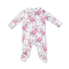 Load image into Gallery viewer, CABBAGE ROSE SMOCKED FOOTIE
