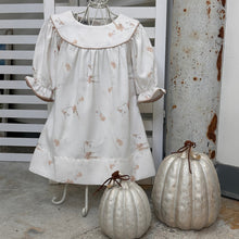 Load image into Gallery viewer, OLIVIA ORCHID FLORAL TAUPE PRINT DRESS
