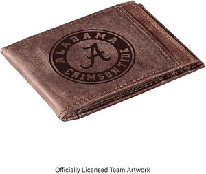 UNIVERSITY OF ALABAMA BIFOLD WALLET WITH MONEY CLIP