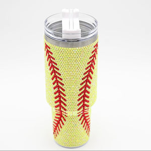 SOFTBALL SPARKLE TUMBLER 40oz.