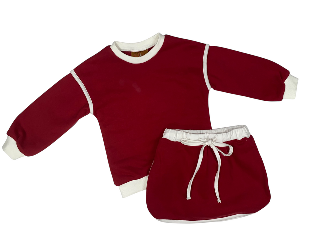JOSIE CRIMSON SKORT SET