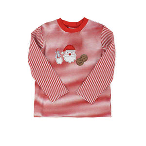 COOKIES AND MILK APPLIQUE BOYS BEAU L/S TEE