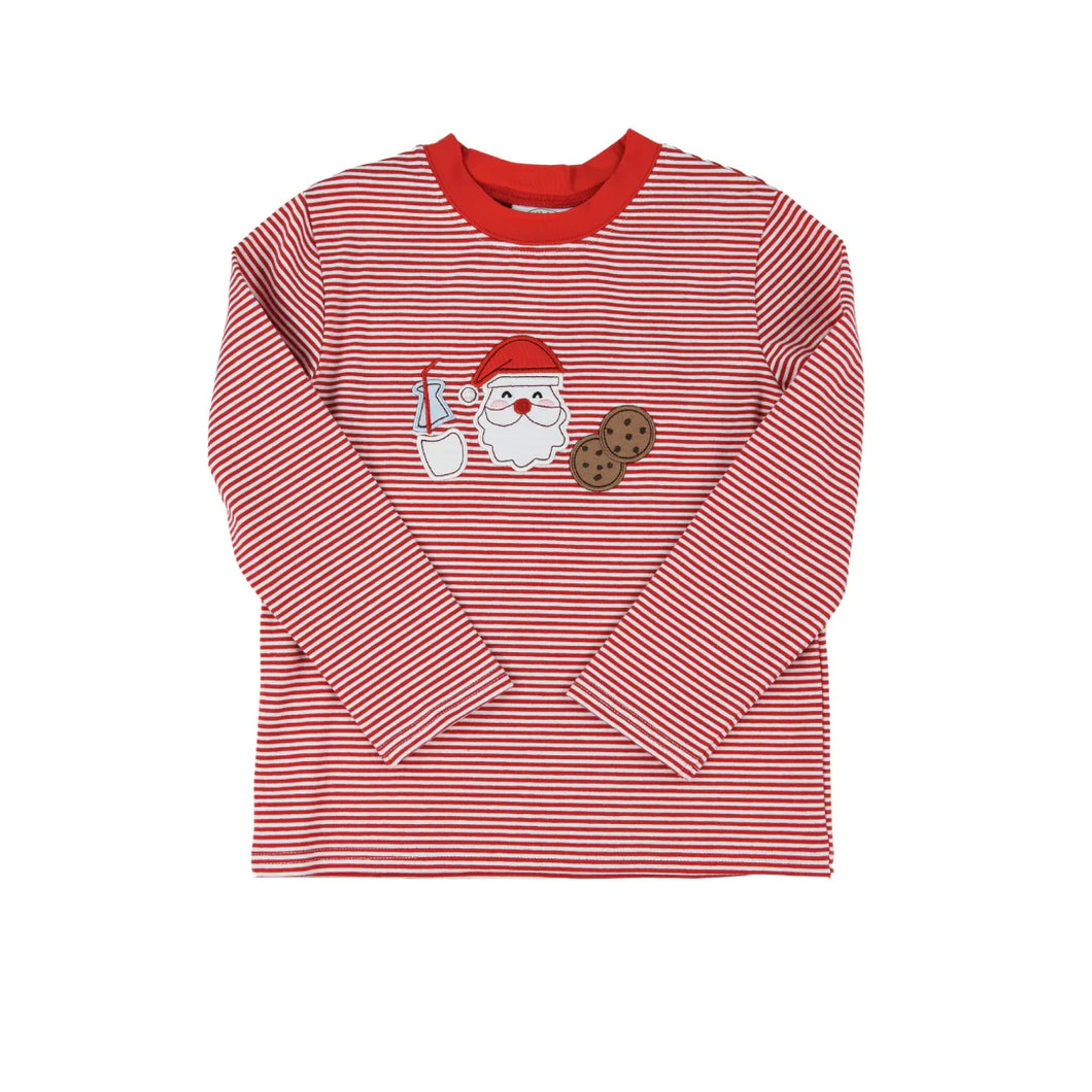 COOKIES AND MILK APPLIQUE BOYS BEAU L/S TEE