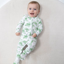 Load image into Gallery viewer, GOLF TOILE GREEN 2 WAY ZIPPER FOOTIE
